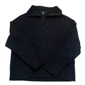J.Crew Lambs Wool Pullover Knit Sweater - Mens Size XL - Navy Blue